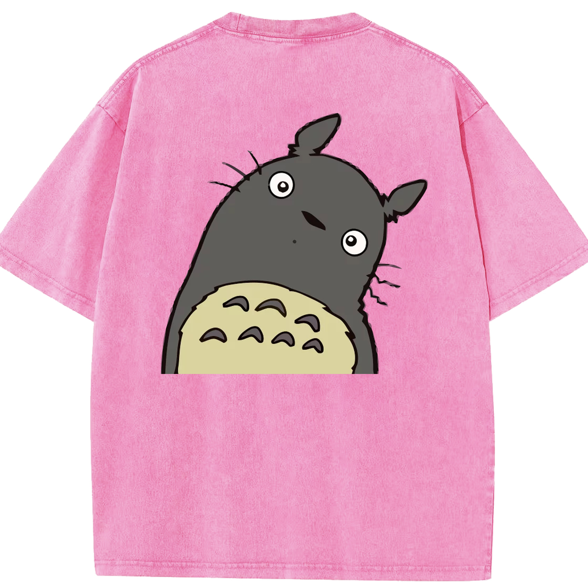 （画像用） となりのトトロ 草壁メイ 草壁サツキ My Neighbor Totoro Satsuki Kusakabe Mei Kusakabe 綿100% ヴィンテージ風 半袖Tシャツ（背面プリント）